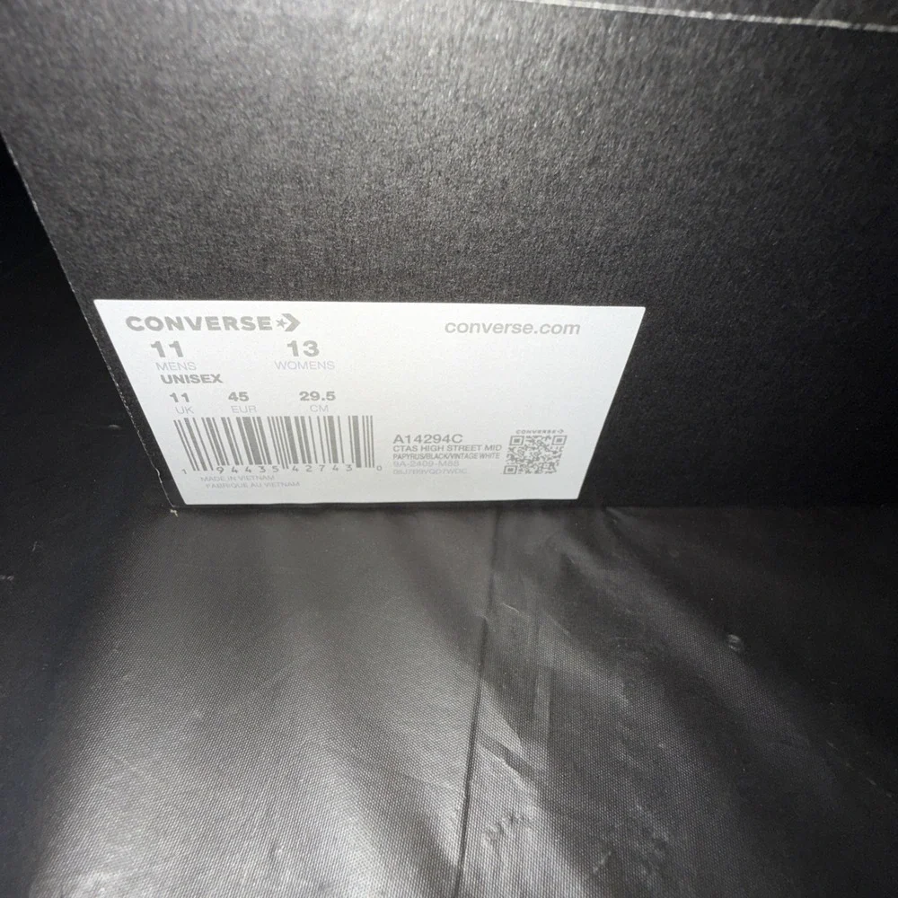 Converse Chuck Taylor All Star High Street Mid Shoe TanBlackWhite Unisex M11 W13 - Picture 9 of 9